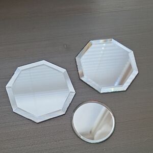 Octagonal and Round Decorative Display Mirrors For Your Figurines and Trinkets